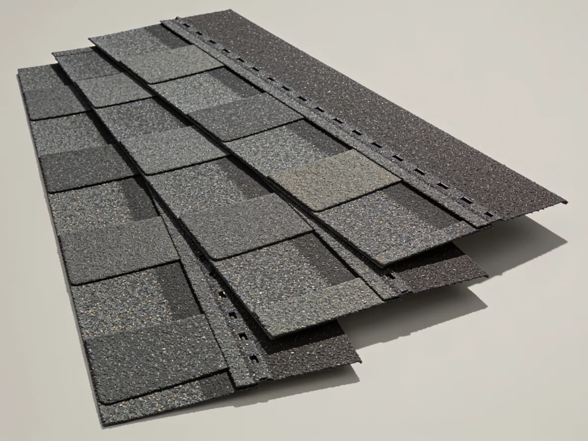 Three-tab asphalt shingles — whole product form